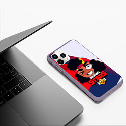 Чехол iPhone 11 Pro матовый Мег BrawlStars game, цвет: 3D-серый — фото 2