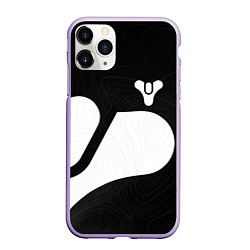 Чехол iPhone 11 Pro матовый DESTINY 2 LOGO WHITE, цвет: 3D-светло-сиреневый