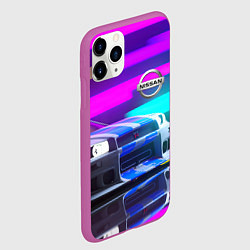 Чехол iPhone 11 Pro матовый NISSAN GT-R SKYLINE, цвет: 3D-фиолетовый — фото 2