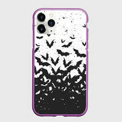 Чехол iPhone 11 Pro матовый Летучие кровососы, цвет: 3D-фиолетовый