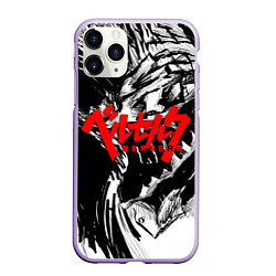 Чехол iPhone 11 Pro матовый БЕРСЕРК РИСУНОК BERSERK, цвет: 3D-светло-сиреневый