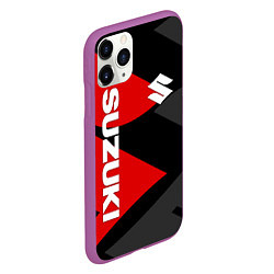 Чехол iPhone 11 Pro матовый SUZUKI СУЗУКИ RED LOGO, цвет: 3D-фиолетовый — фото 2