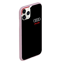 Чехол iPhone 11 Pro матовый АУДИ ЛОГО AUDI GEOMETRY RED STRIPES LINE, цвет: 3D-розовый — фото 2