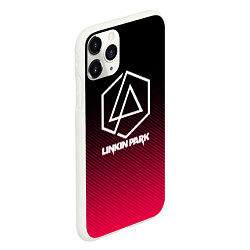 Чехол iPhone 11 Pro матовый LINKIN PARK LOGO CARBON, цвет: 3D-белый — фото 2