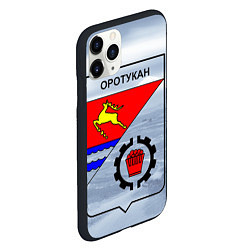 Чехол iPhone 11 Pro матовый Герб Оротукан, цвет: 3D-черный — фото 2