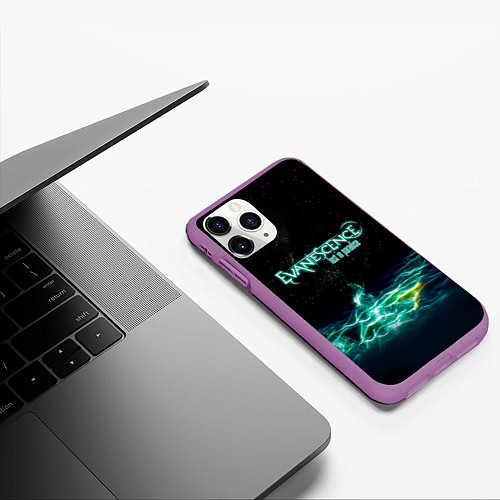 Чехол iPhone 11 Pro матовый Evanescence lost in paradise / 3D-Фиолетовый – фото 3