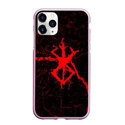 Чехол iPhone 11 Pro матовый Berserk: Трещена, цвет: 3D-розовый