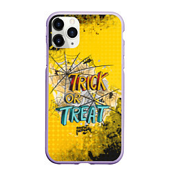 Чехол iPhone 11 Pro матовый !Trick or treat!, цвет: 3D-светло-сиреневый