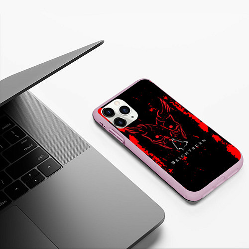 Чехол iPhone 11 Pro матовый Берсерк berserk аниме / 3D-Розовый – фото 3