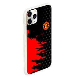 Чехол iPhone 11 Pro матовый МАНЧЕСТЕР ЮНАЙТЕД FCMU MANCHESTER UNITED RED DEVIL, цвет: 3D-белый — фото 2