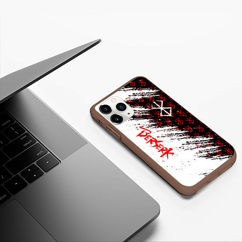 Чехол iPhone 11 Pro матовый Berserk Anime / 3D-Коричневый – фото 3