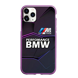 Чехол iPhone 11 Pro матовый BMW Perfomance, цвет: 3D-фиолетовый