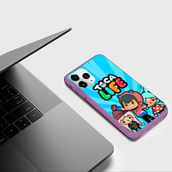 Чехол iPhone 11 Pro матовый Toca Life: Friends, цвет: 3D-фиолетовый — фото 2