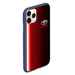 Чехол iPhone 11 Pro матовый Toyota В полоску, цвет: 3D-тёмно-синий — фото 2
