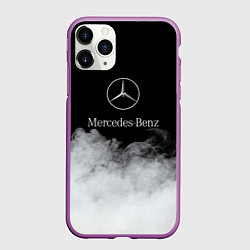 Чехол iPhone 11 Pro матовый Mercedes-Benz Облака, цвет: 3D-фиолетовый