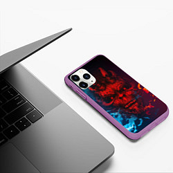 Чехол iPhone 11 Pro матовый Diablo Fire Ice, цвет: 3D-фиолетовый — фото 2