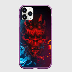 Чехол iPhone 11 Pro матовый Diablo Fire Ice, цвет: 3D-фиолетовый