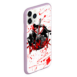 Чехол iPhone 11 Pro матовый BERSERK брызги краски, цвет: 3D-сиреневый — фото 2