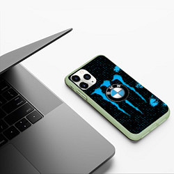 Чехол iPhone 11 Pro матовый MONSTER BMW MONSTER ENERGY, цвет: 3D-салатовый — фото 2