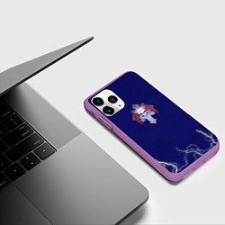 Чехол iPhone 11 Pro матовый Повелители ночи после Ереси цвет легиона, цвет: 3D-фиолетовый — фото 2