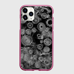 Чехол iPhone 11 Pro матовый Механизм и дым, стимпанк, цвет: 3D-малиновый