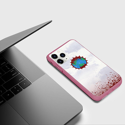 Чехол iPhone 11 Pro матовый Пожиратели миров до Ереси цвет легиона / 3D-Малиновый – фото 3