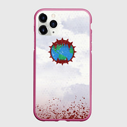 Чехол iPhone 11 Pro матовый Пожиратели миров до Ереси цвет легиона, цвет: 3D-малиновый