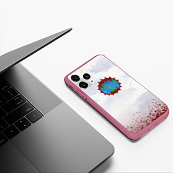 Чехол iPhone 11 Pro матовый Пожиратели миров до Ереси цвет легиона, цвет: 3D-малиновый — фото 2