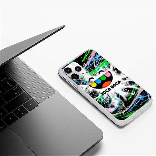 Чехол iPhone 11 Pro матовый Toca Boca: Весельчак / 3D-Белый – фото 3