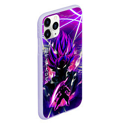 Чехол iPhone 11 Pro матовый Гоку Блек Anime Dragon Ball Super Saiyan, цвет: 3D-светло-сиреневый — фото 2