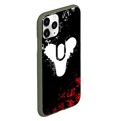 Чехол iPhone 11 Pro матовый DESTINY 2 RED & WHITE PATTERN LOGO, цвет: 3D-темно-зеленый — фото 2