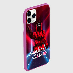 Чехол iPhone 11 Pro матовый Игра в кальмара - выстрел, цвет: 3D-фиолетовый — фото 2