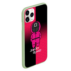 Чехол iPhone 11 Pro матовый Игра в кальмара: Страж, цвет: 3D-салатовый — фото 2