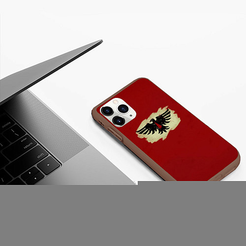 Чехол iPhone 11 Pro матовый Кровавые Вороны креатив / 3D-Коричневый – фото 3