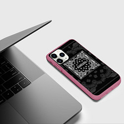 Чехол iPhone 11 Pro матовый Big Baby Tape x Kizaru: BANDANA, цвет: 3D-малиновый — фото 2