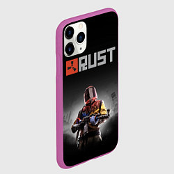 Чехол iPhone 11 Pro матовый Работяга из Раста, цвет: 3D-фиолетовый — фото 2