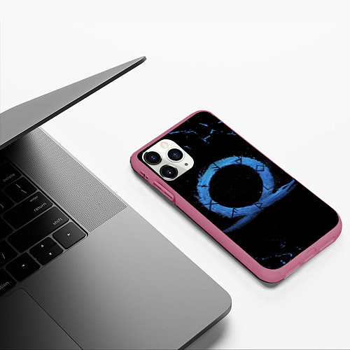 Чехол iPhone 11 Pro матовый GOD OF WAR LOGO ЭМБЛЕМА РАГНАРЁК / 3D-Малиновый – фото 3