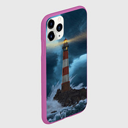Чехол iPhone 11 Pro матовый НОЧНОЙ МАЯК, цвет: 3D-фиолетовый — фото 2