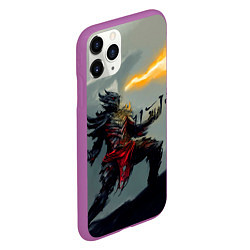 Чехол iPhone 11 Pro матовый Dragonborne is here, цвет: 3D-фиолетовый — фото 2