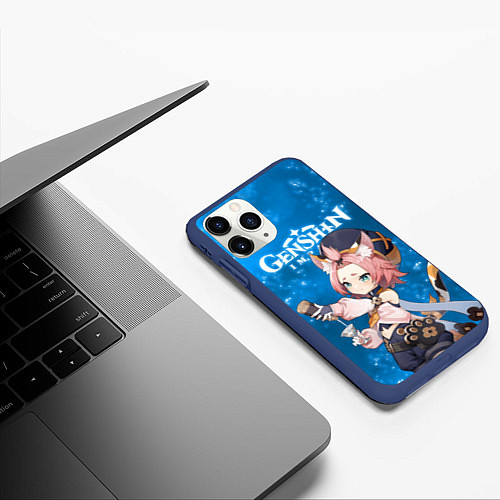 Чехол iPhone 11 Pro матовый ДИОНА DIONA КРИО / 3D-Тёмно-синий – фото 3