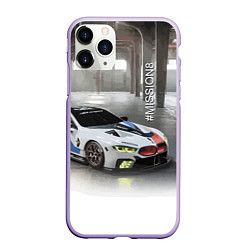 Чехол iPhone 11 Pro матовый BMW Motorsport Mission 8, цвет: 3D-светло-сиреневый