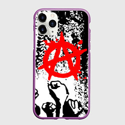 Чехол iPhone 11 Pro матовый АНАРХИЯ РЕВОЛЮЦИЯ,