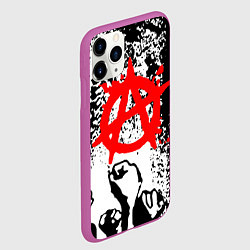 Чехол iPhone 11 Pro матовый АНАРХИЯ РЕВОЛЮЦИЯ,, цвет: 3D-фиолетовый — фото 2