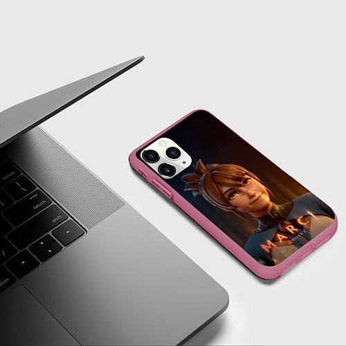Чехол iPhone 11 Pro матовый Милаха Марси / 3D-Малиновый – фото 3
