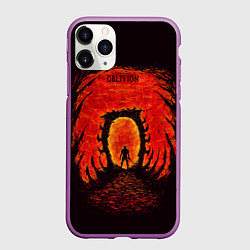 Чехол iPhone 11 Pro матовый Ворота в Обливион, цвет: 3D-фиолетовый