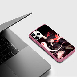 Чехол iPhone 11 Pro матовый HU TAO ХУ ТАО, цвет: 3D-малиновый — фото 2