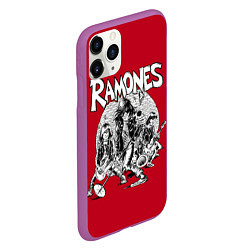 Чехол iPhone 11 Pro матовый BW Ramones, цвет: 3D-фиолетовый — фото 2