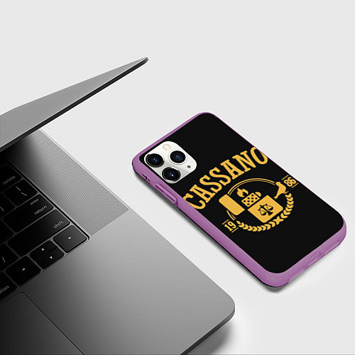 Чехол iPhone 11 Pro матовый Кассано знак / 3D-Фиолетовый – фото 3