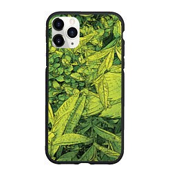 Чехол iPhone 11 Pro матовый Растительная жизнь - Хоста, цвет: 3D-черный