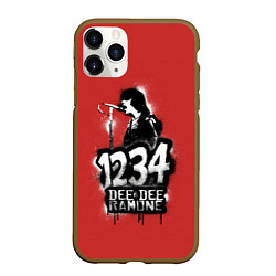 Чехол iPhone 11 Pro матовый Dee Dee Ramone, цвет: 3D-коричневый